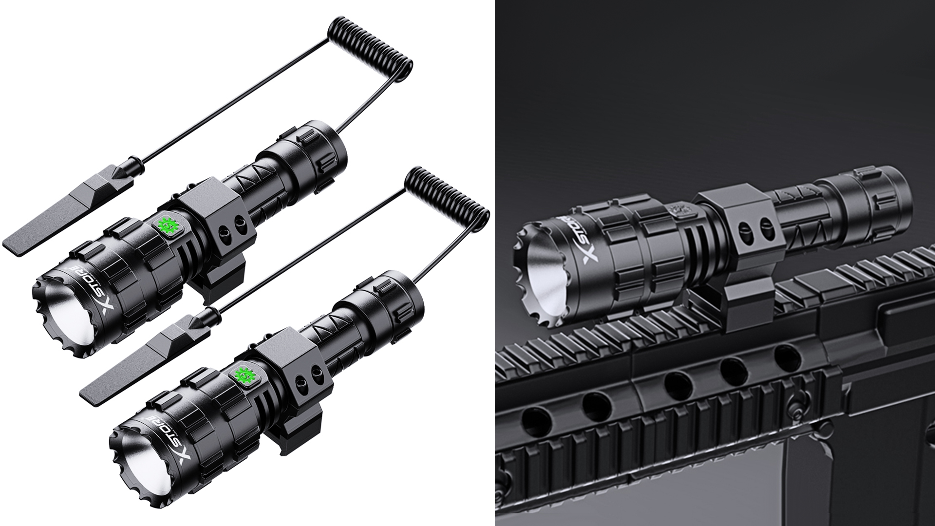 Amazon.com: X.Store 2 Pack LED Tactical Flashlight with Pressure